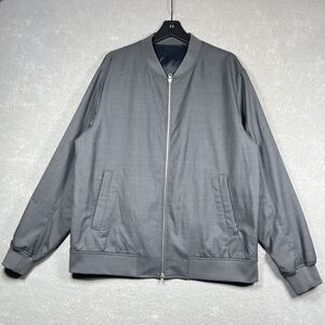 Spier & Mackay Bomber Jacket Men’s 2XL XXL Fine Suitmakers Gray Wool Aviator